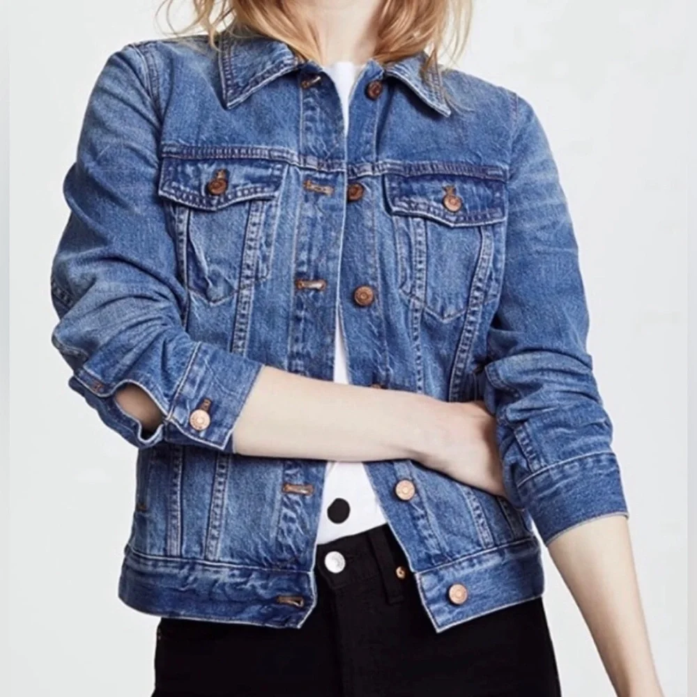Madewell The Jean Jacket In Printer Wash Size: S - Picture 10 of 14